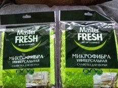 Салфетка бытовая для уборки, микрофибра, 30х30 см, в ассортименте, Master Fresh - фото 2 от пользователя