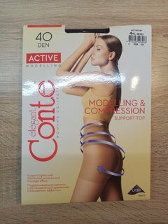 Колготки Conte, Active, 40 DEN, р. 4, nero/черные, шортики утягивающие - фото 1 от пользователя