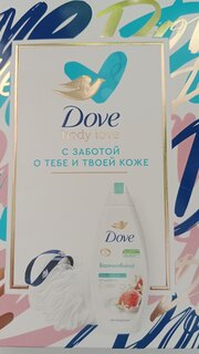 Набор подарочный для женщин, Dove, гель для душа 250 мл+мочалка - фото 3 от пользователя