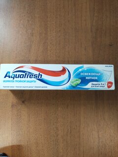 Зубная паста Aquafresh, Освежающе-мятная, 100 мл - фото 8 от пользователя