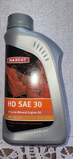 Масло машинное минеральное, для четырехтактного двигателя, SAE 30, Maxcut, 4T Hd, 1 л, 850930705 - фото 4 от пользователя