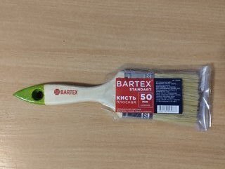 Кисть плоская, Bartex, Стандарт, 50 мм, 2 '', рукоятка дерево, 1117120 - фото 4 от пользователя