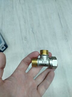 Тройник 1/2&quot;, г-ш-ш, латунь, Frap - фото 6 от пользователя