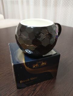 Кружка фарфор, 400 мл, Break Time, Lefard, 90-1086, черная - фото 1 от пользователя