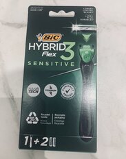 Станок для бритья Bic, Flex3 Hybrid Sensitive, для мужчин, 3 лезвия, 2 сменные кассеты, 503720 - фото 2 от пользователя