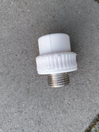 Муфта комбинированная полипропилен, d20х1/2&quot;, наружная резьба, белая, Kalde - фото 2 от пользователя