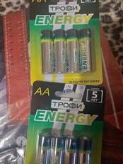 Батарейка Трофи, АА (LR06, LR6), Energy Alkaline, алкалиновая, 1.5 В, блистер, 4 шт, Б0017046 - фото 2 от пользователя