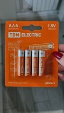 Батарейка TDM Electric, ААА (LR03, 24A), Alkaline, щелочная, 1.5 В, блистер, 4 шт, SQ1702-0006 - фото 3 от пользователя