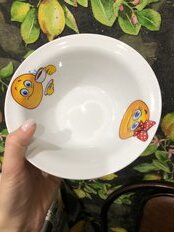 Миска керамика, круглая, 0.55 л, рисунок в ассортименте, Смайлики 1, Добрушский фарфоровый завод, 4С0552 - фото 1 от пользователя