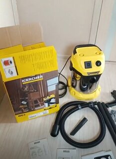 Пылесос Karcher, WD 3 P S V-17/4/20, 1000 Вт, с контейнером, 17 л, сухая и влажная уборка - фото 3 от пользователя