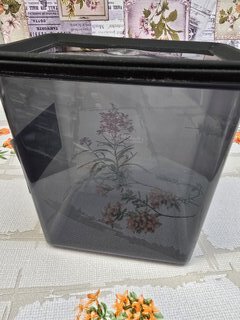 Банка для сыпучих продуктов, пластик, 1.1 л, 12.5х8.5х14.2 см, с крышкой, Plast team, Black, PT170710621 - фото 1 от пользователя