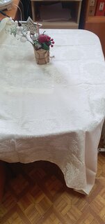 Скатерть 137х183 см, 100% полиэстер, Люкс, бежевая, Y8-2730 - фото 3 от пользователя