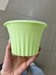 Горшок для цветов пластик, 0.45 л, 12х8 см, мятный, Idea, Кэрол, М 3153 - фото 7 от пользователя