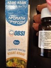 Масло эфирное OBSI, Иланг-иланг, 15 мл, БМ067 - фото 4 от пользователя