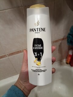 Шампунь бальзам-ополаскиватель Pantene Pro-V, Густые и крепкие, для тонких волос, 360 мл - фото 1 от пользователя