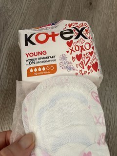 Прокладки женские Kotex, Young Normal, 10 шт, для девочек подростков, 4426 - фото 9 от пользователя