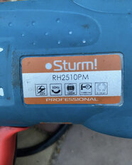 Перфоратор Sturm, RH2510PM, SDS-Plus, 1000 Вт, 2.9 Дж, 3 режима, с кейсом, RH2510PM - фото 2 от пользователя