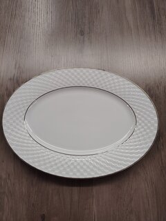 Блюдо керамика, овальное, 30 см, белое, Кембридж, Daniks, Y4-2736 - фото 2 от пользователя