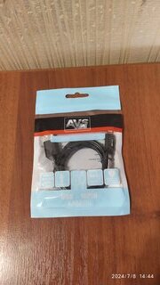 Кабель USB, AVS, IP-561S, Apple Lightning, 1 м, USB 2.0, усиленный, в пакете, черный, A40285S - фото 3 от пользователя