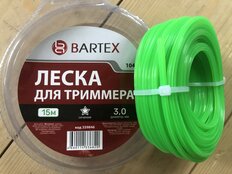 Леска для триммера 3 мм, 15 м, звезда, Bartex, зеленая - фото 4 от пользователя