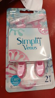 Станок для бритья Venus, Simply, для женщин, 3 лезвия, 2 шт, одноразовые, 0050005249 - фото 1 от пользователя