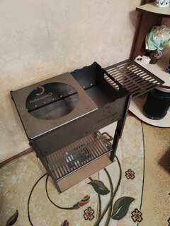 Мангал 718х310х752 мм, 2 мм, разборный, складной, стол+подставка под казан, в сумке, Следопыт, PF-GR-23 - фото 4 от пользователя