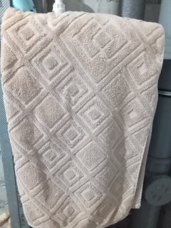 Полотенце банное 70х140 см, 100% хлопок, 450 г/м2, жаккард, Ромбы 4443, Авангард, бежевое, 83, Россия - фото 6 от пользователя
