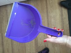 Совок пластик, 33.5х23.5х4.5 см, с резиновой кромкой, пластиковая ручка, фиолетовый, Idea, Стандарт, М 5191 - фото 1 от пользователя