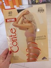 Колготки Conte, Active, 40 DEN, р. 2, nero/черные, шортики утягивающие - фото 4 от пользователя