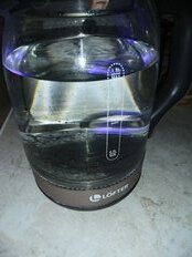 Чайник электрический Lofter, A01, бежевый, 1.8 л, 1500 Вт, скрытый нагревательный элемент, подсветка, стекло - фото 9 от пользователя
