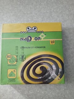 Репеллент от комаров, спираль, без запаха, Nadzor, 10 шт - фото 5 от пользователя