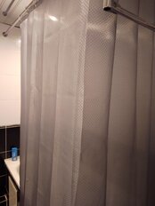 Штора для ванн 180х180 см, полиэстер, Ромбики, серая, STSC3095A - фото 6 от пользователя