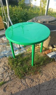 Стол пластик, Стандарт Пластик Групп, 91х91х71 см, круглый, пластиковая столешница, зеленый, 130-0022 - фото 9 от пользователя