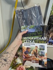 Сетка москитная для двери, 1х2.05 м, на магнитах, липучка, серая, YTMN001, коробка - фото 1 от пользователя