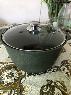 Кастрюля алюминий, антипригарное покрытие, 6 л, с крышкой, крышка стекло, Kukmara, Trendy style, к61tsml, малахит - фото 1 от пользователя