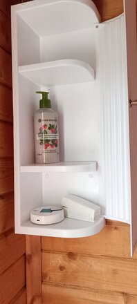 Шкафчик для ванной пластик, угловой левый, снежно-белый, Berossi, Hilton, АС 33101000 - фото 8 от пользователя