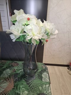 Цветы искусственные пасхальные, Пион с ягодками, 12 головок, 43 см, в ассортименте, FE005 - фото 3 от пользователя