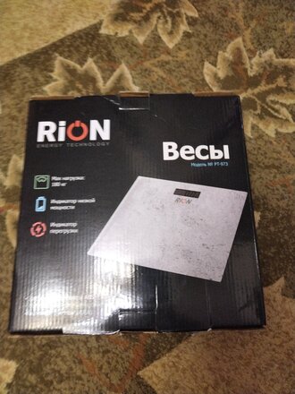 Весы напольные электронные, Rion, PT-973 Бетон, стекло, до 180 кг - фото 1 от пользователя