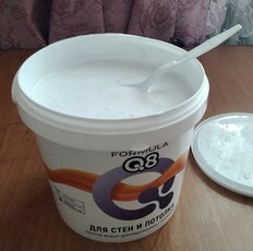 Краска воднодисперсионная, Formula Q8, акриловая, интерьерная, матовая, 1.5 кг - фото 2 от пользователя
