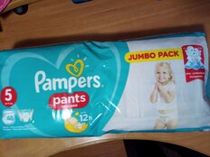 Подгузники-трусики детские Pampers, Pants Junior, 5, 12 - 18 кг, 48 шт, унисекс - фото 1 от пользователя