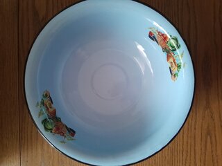 Миска эмалированная сталь, круглая, 8 см, 2 л, Урожай, СтальЭмаль, 1с32с, серо-голубая - фото 2 от пользователя