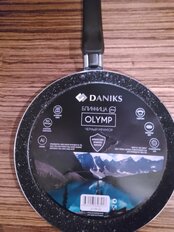 Блинница алюминий, 22 см, антипригарное покрытие, Daniks, Олимп, JD-PM-22, пластиковая ручка - фото 5 от пользователя