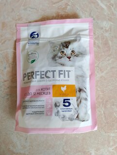 Корм для животных Perfect Fit, 190 г, для котят до 12 месяцев, сухой, курица, пакет - фото 4 от пользователя