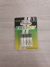 Батарейка Трофи, ААА (LR03, 24A), Energy Alkaline, щелочная, 1.5 В, блистер, 4 шт, Б0017044 - фото 4 от пользователя