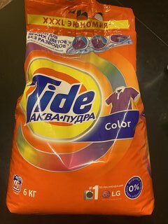 Стиральный порошок Tide, 6 кг, автомат, для цветного белья, Color - фото 2 от пользователя