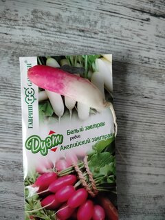 Семена Редис, Дуэт, 2 г, Семена от автора, Английский завтрак + Белый завтрак 2г, цветная упаковка, Гавриш - фото 9 от пользователя