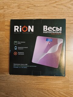 Весы напольные электронные, Rion, Спорт BB-501, стекло, до 180 кг, LCD-дисплей - фото 1 от пользователя