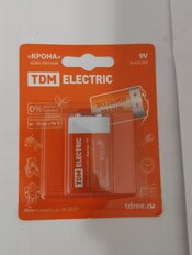 Батарейка TDM Electric, 9V (6LR61), Alkaline, щелочная, 9 В, блистер, SQ1702-0013 - фото 2 от пользователя