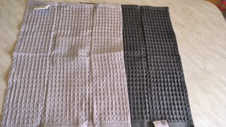 Набор полотенец кухонных 2 шт, 40х50 см, вафельный, 100% хлопок, 300 г/м2, Silvano, Лея, серый, Узбекистан - фото 9 от пользователя