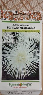 Семена Цветы, Астра, Унилюкс Большая медведица, 0.3 г, цветная упаковка, Русский огород - фото 4 от пользователя